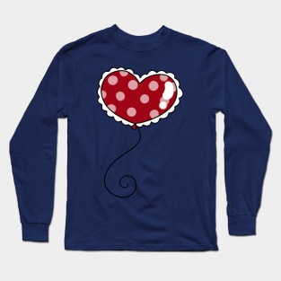 Polk-a-dot Heart Balloon Long Sleeve T-Shirt